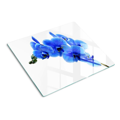 Skleněná krájecí deska Modré orchideje
