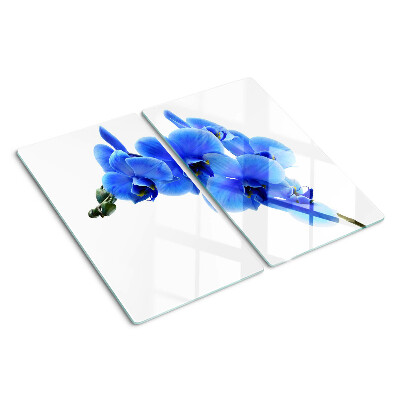 Skleněná krájecí deska Modré orchideje
