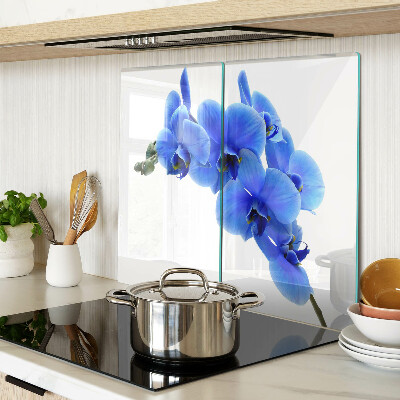 Skleněná krájecí deska Modré orchideje