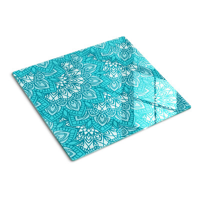 Skleněná deska do kuchyně Mandala vzor v odstínech modré