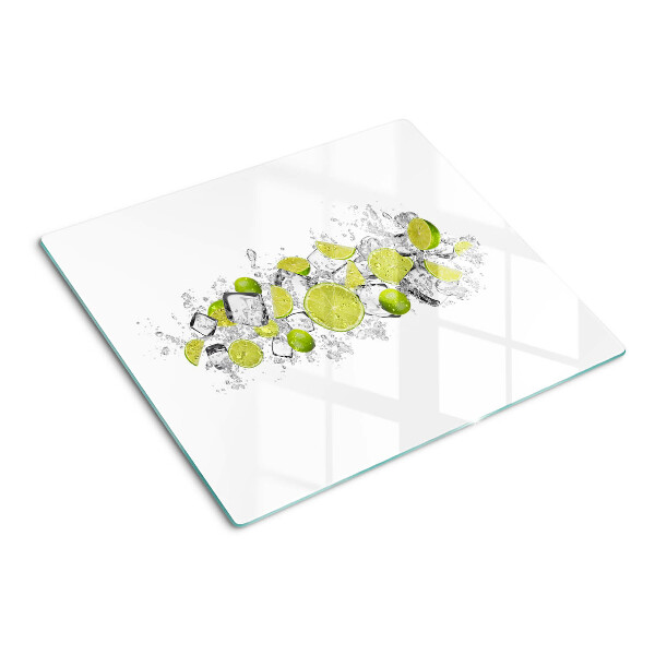 Skleněná deska do kuchyně Citrony a led