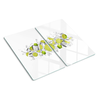 Skleněná deska do kuchyně Citrony a led