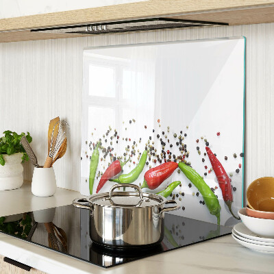 Skleněná krájecí deska Paprika a pepř