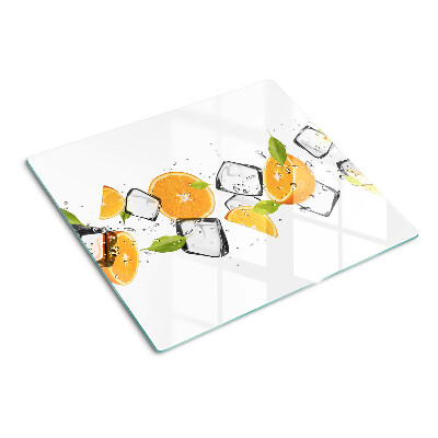 Skleněná deska do kuchyně Citrus s ledem
