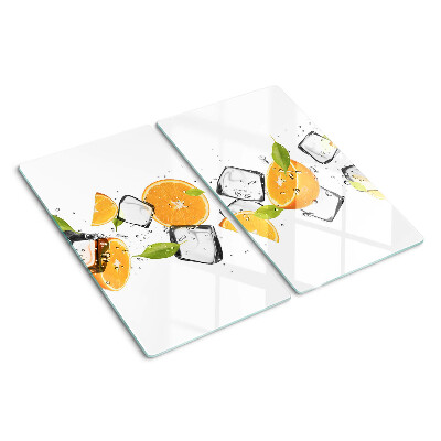 Skleněná deska do kuchyně Citrus s ledem