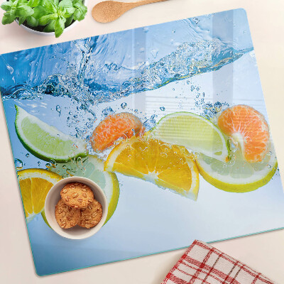 Skleněná deska do kuchyně Citrus ve vodě