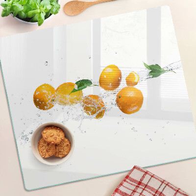 Krájecí prkénko skleněné Citrus s vodou