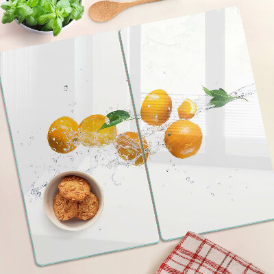 Krájecí prkénko skleněné Citrus s vodou