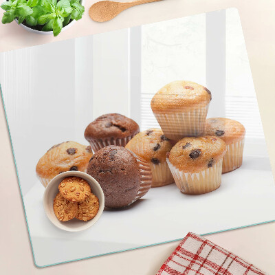 Skleněná krájecí deska Čokoládové a vanilkové muffiny