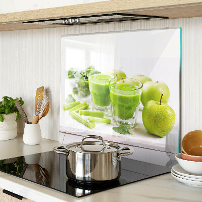 Skleněná krájecí deska Zelené smoothie a čerstvé ingredience