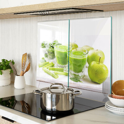 Skleněná krájecí deska Zelené smoothie a čerstvé ingredience