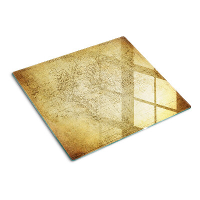 Skleněná krájecí deska Mapa starého světa