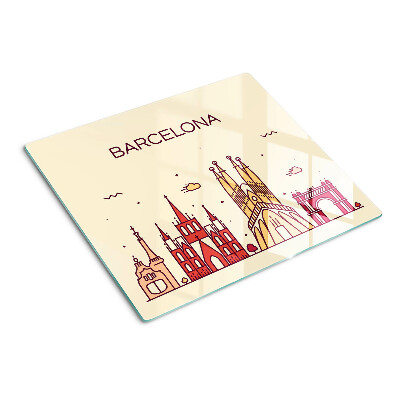 Krájecí prkénko skleněné Barcelona a její architektura