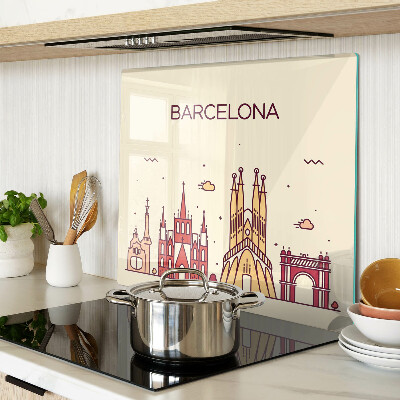 Krájecí prkénko skleněné Barcelona a její architektura