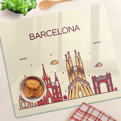 Krájecí prkénko skleněné Barcelona a její architektura
