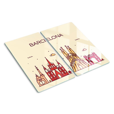 Krájecí prkénko skleněné Barcelona a její architektura