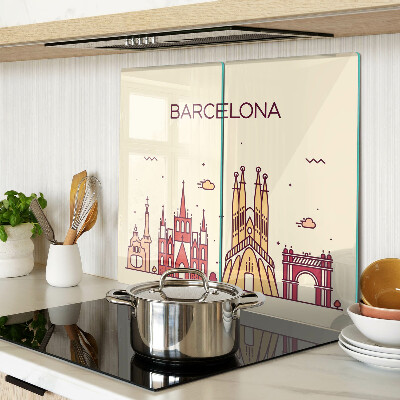 Krájecí prkénko skleněné Barcelona a její architektura