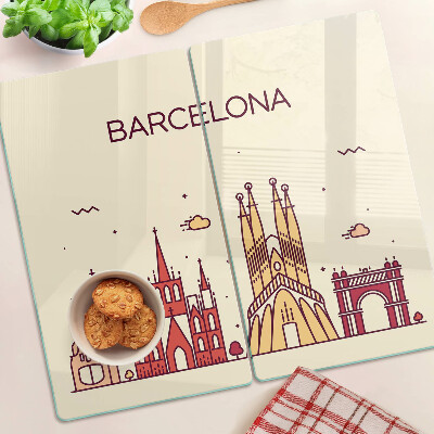 Krájecí prkénko skleněné Barcelona a její architektura