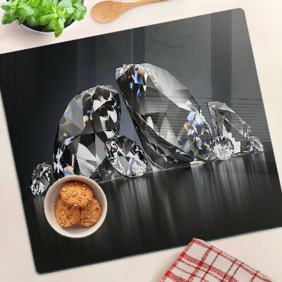 Skleněná deska do kuchyně Diamanty na černém pozadí