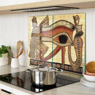 Skleněná deska do kuchyně Motiv egyptských hieroglyfů
