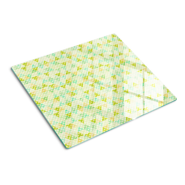 Krájecí prkénko skleněné Geometrie v pastelových barvách