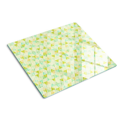 Krájecí prkénko skleněné Geometrie v pastelových barvách