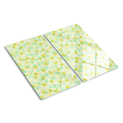 Krájecí prkénko skleněné Geometrie v pastelových barvách