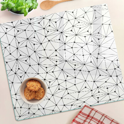 Krájecí prkénko skleněné Geometrie mřížky