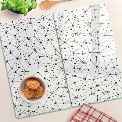 Krájecí prkénko skleněné Geometrie mřížky