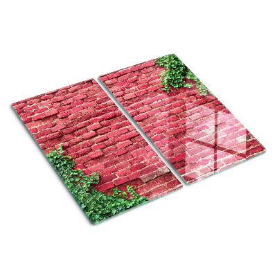 Krájecí prkénko skleněné Cihlová zeď s rostlinami