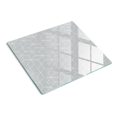 Skleněná deska do kuchyně Šestiúhelníková geometrická mřížka