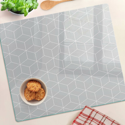 Skleněná deska do kuchyně Šestiúhelníková geometrická mřížka