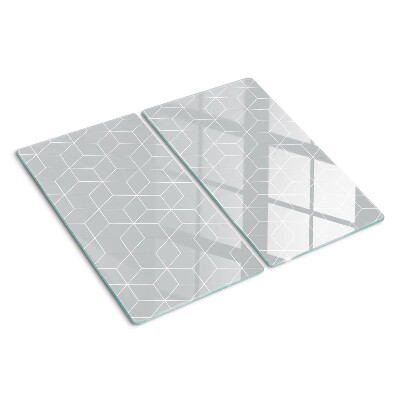 Skleněná deska do kuchyně Šestiúhelníková geometrická mřížka