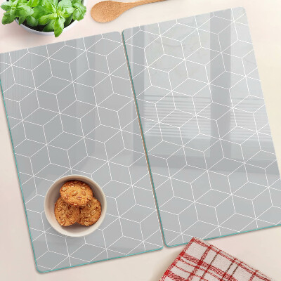 Skleněná deska do kuchyně Šestiúhelníková geometrická mřížka