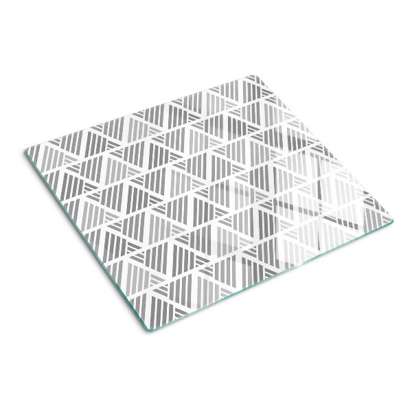Krájecí prkénko skleněné Geometrické vzory v odstínech šedé