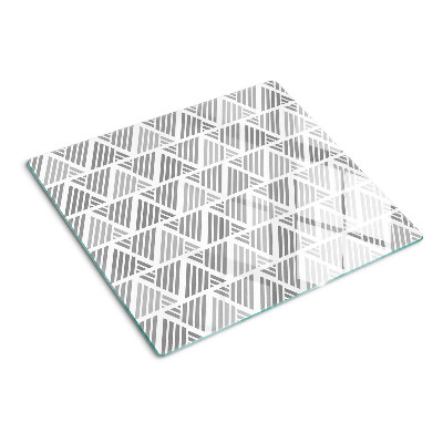 Krájecí prkénko skleněné Geometrické vzory v odstínech šedé