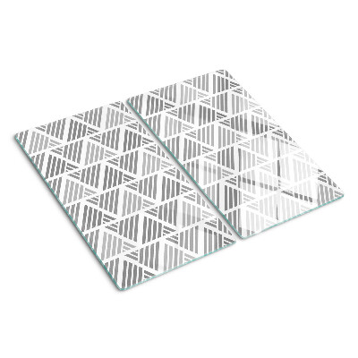 Krájecí prkénko skleněné Geometrické vzory v odstínech šedé