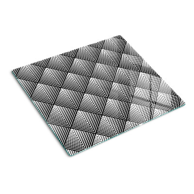 Skleněná krájecí deska Geometrie v černé a bílé