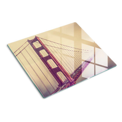 Skleněná krájecí deska Starožitný most Golden Gate
