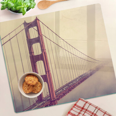 Skleněná krájecí deska Starožitný most Golden Gate