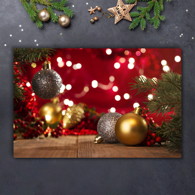 Skleněná krájecí deska Vánoční stromeček ozdoby na vánoční ozdoby