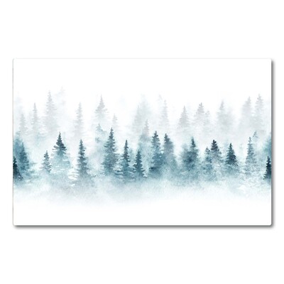 Skleněná krájecí deska Vánoční stromeček sníh