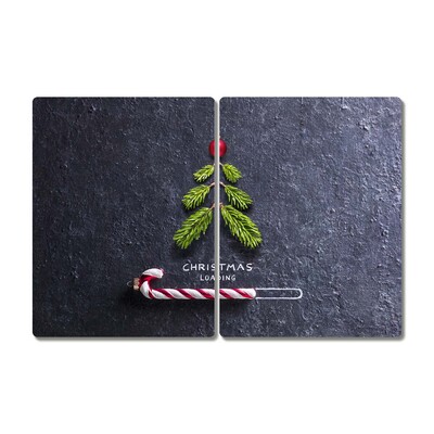 Skleněná krájecí deska Abstraktní vánoční stromeček