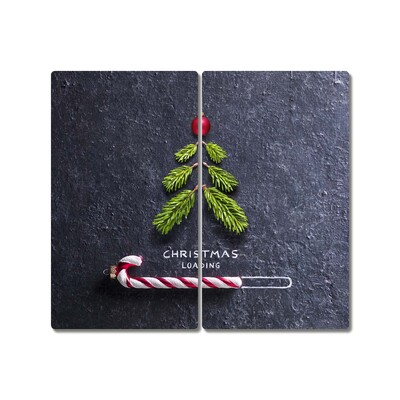Skleněná krájecí deska Abstraktní vánoční stromeček