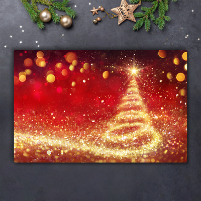Skleněná krájecí deska Abstraktní vánoční stromeček Vánoce zima