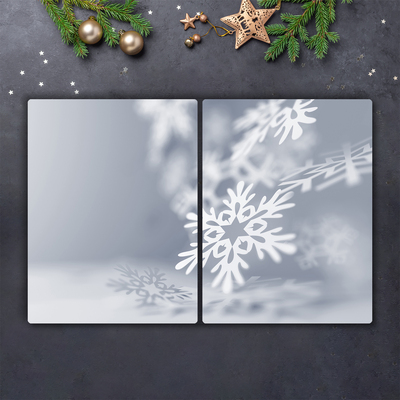 Skleněná krájecí deska Sněhová vločka. Vánoční dekorace