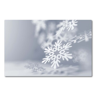 Skleněná krájecí deska Sněhová vločka. Vánoční dekorace
