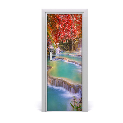 Fototapeta na dveře samolepící vodopád podzim