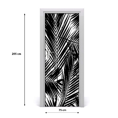 Samolepící fototapeta na dveře listy palmy