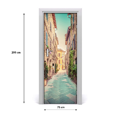 Fototapeta samolepící na dveře italské uličky